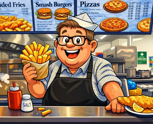 Full English breakfast at Café 472 Alnwick served with coffee