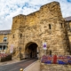 Bondgate Tower and Bondgate Without in Alnwick in autumn